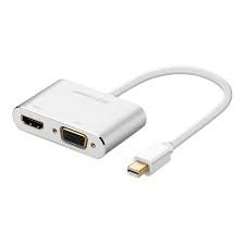 Convertisseur Mini DP vers HDMI + VGA (Argent)