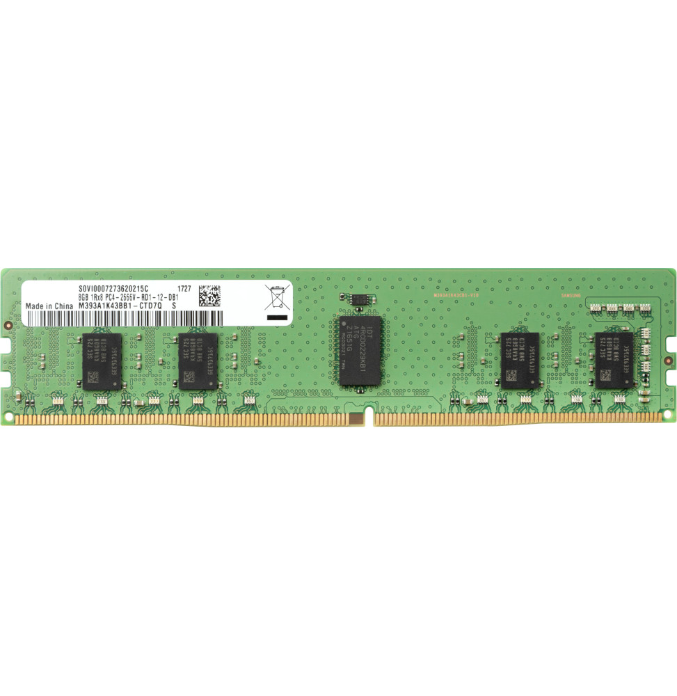 Barrette mémoire HP RAM DDR4-2666 enregistrée ECC 8GB