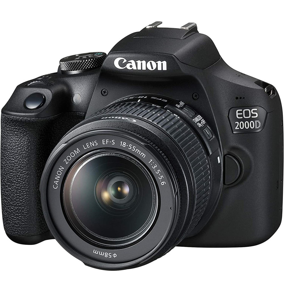 Reflex Canon EOS 2000D + objectif EF-S 18-55mm