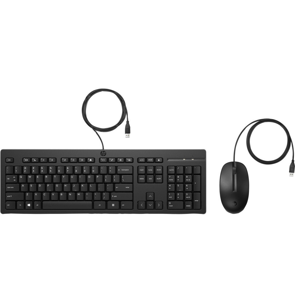 Pack clavier souris filaires HP 225 AZERTY