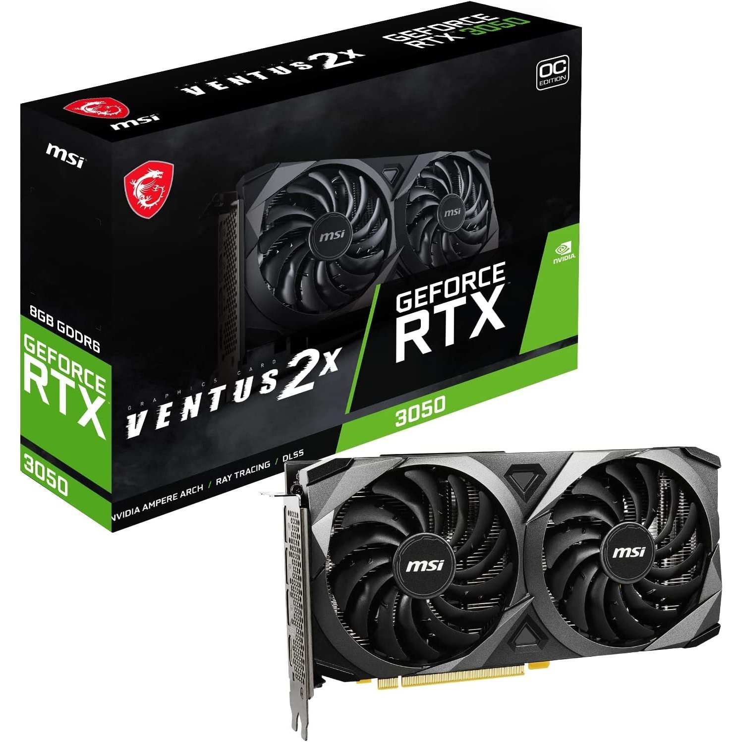 GeForce RTX 3050 VENTUS 2X 8G : Des performances graphiques impressionnantes dans un format compact et efficace.