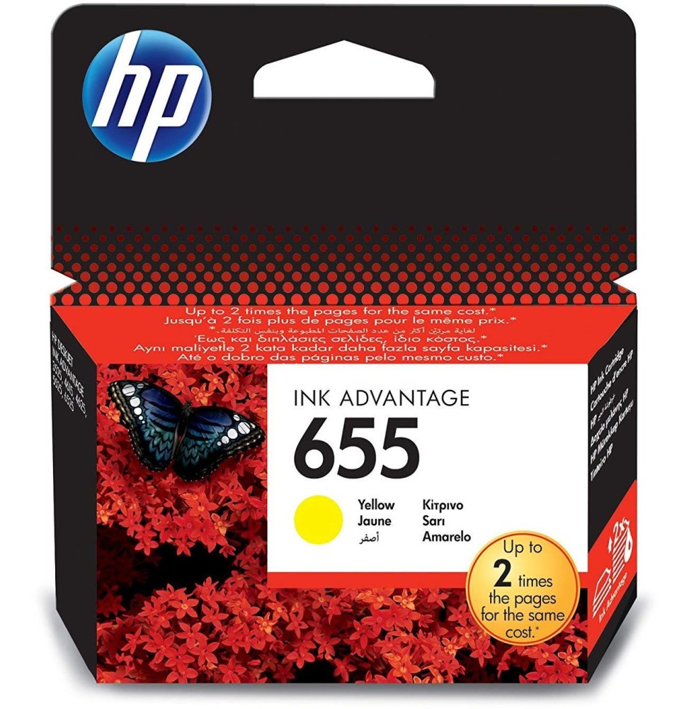 HP 655 Jaune - Cartouche d'encre HP d'origine