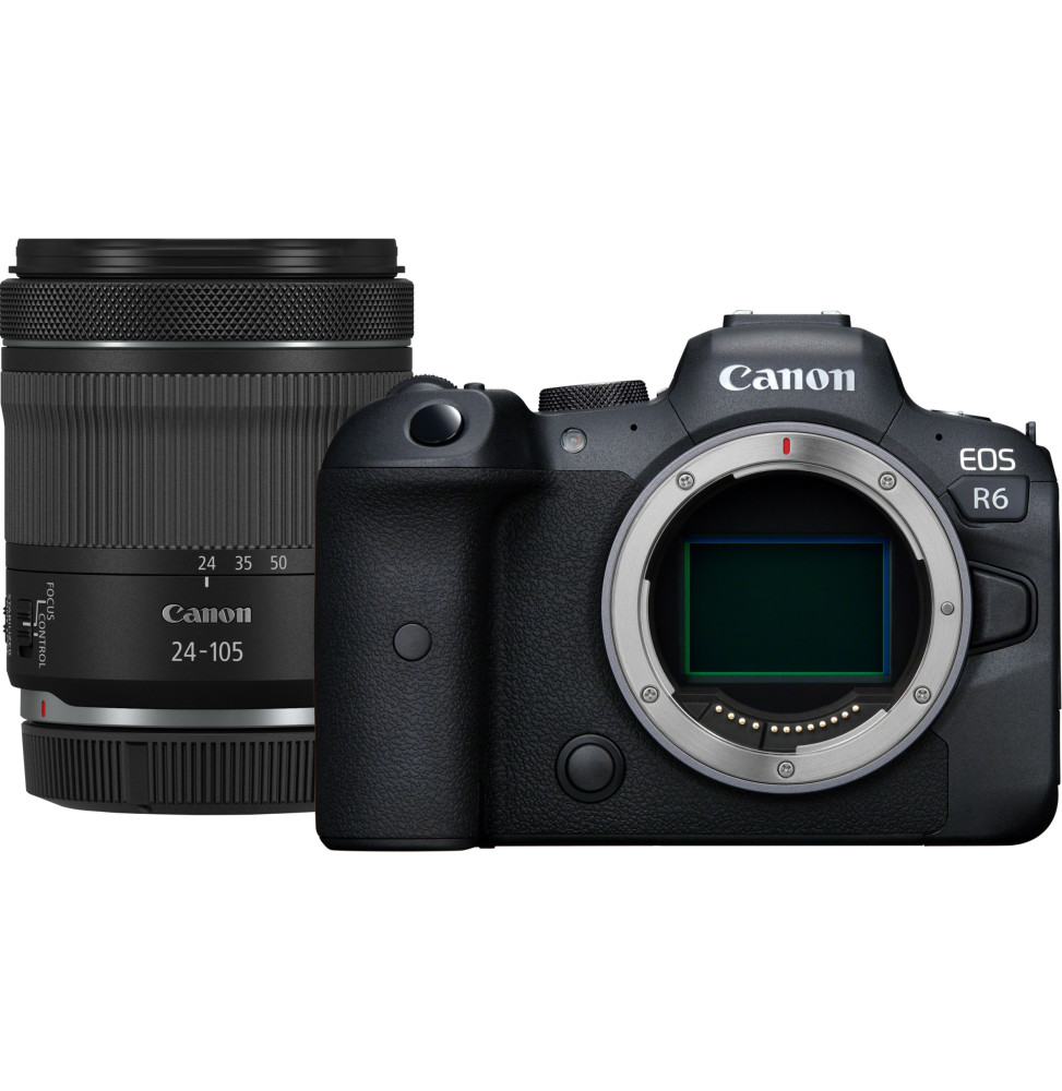 Appareil photo hybride Canon EOS R6 + objectif RF 24-105mm F4-7.1 IS STM