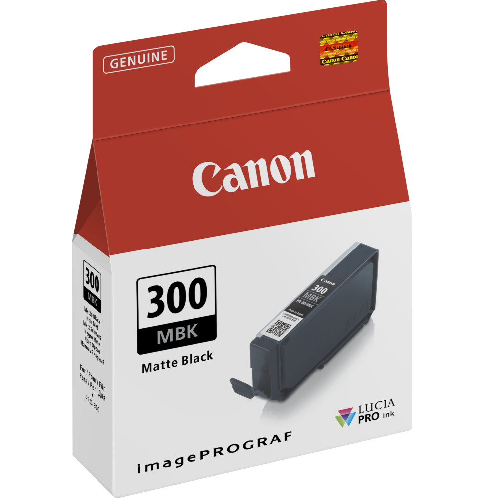 Canon PFI-300MBK Noir mat - Cartouche d'encre Canon d'origine