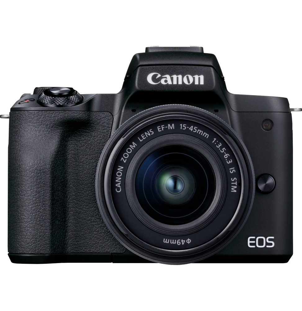 Appareil photo hybride Canon EOS M50 Mark II noir + objectif EF-M 15-45mm f/3.5-6.3 IS STM graphite