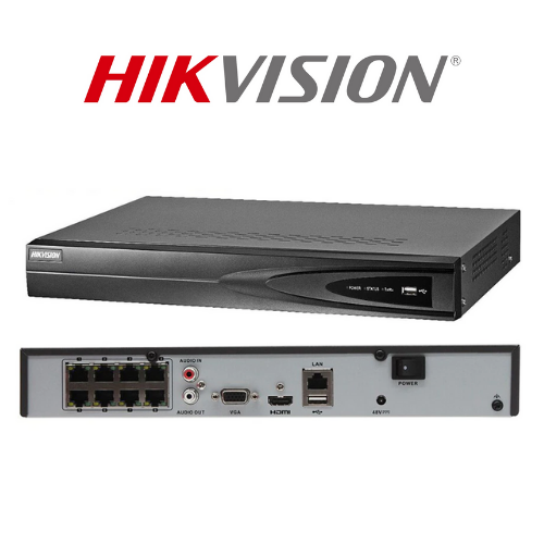 HIKVISION NVR upto 4K 8Canaux PoE, 1HDD 12M