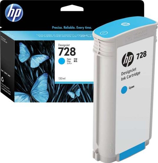 HP 728 Cyan - Cartouche d'encre HP d'origine