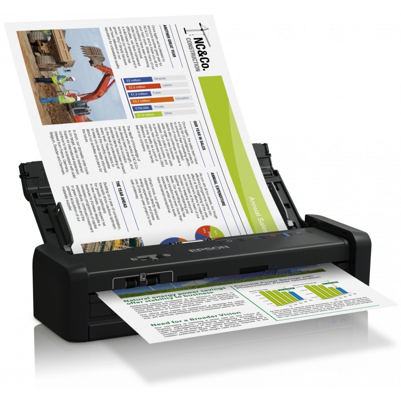 Scanner portable Epson WorkForce DS-360W avec Wi-Fi et batterie