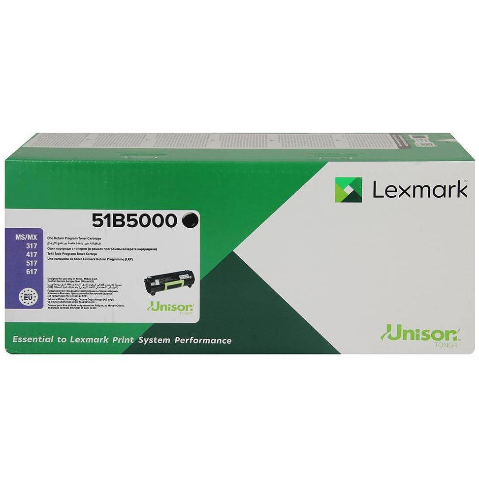 Lexmark MS/MX 317, 417, 517, 617 Noir - Toner Lexmark d'origine