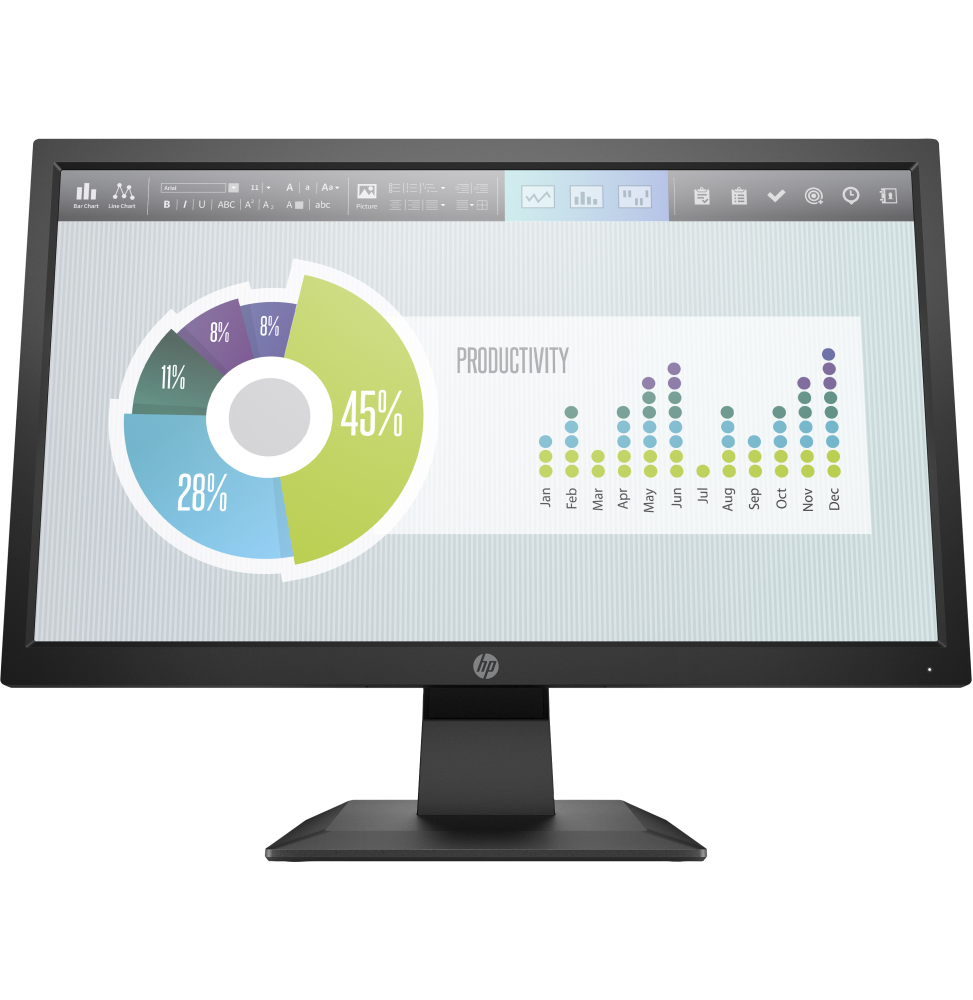 Écran 19,5" HD+ HP P204v