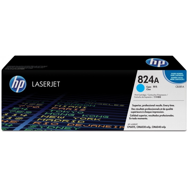HP 824A Cyan - Toner HP LaserJet d'origine