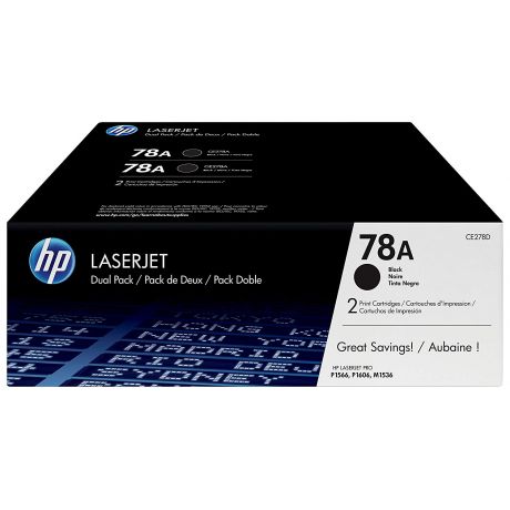 HP 78A Noir  - Pack de 2 toners HP LaserJet d'origine