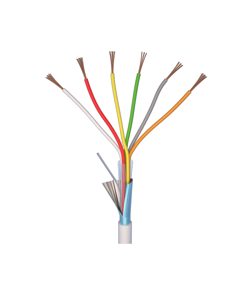 Cable D'alarme 6*0,22+SH Rouleaux De 100mts