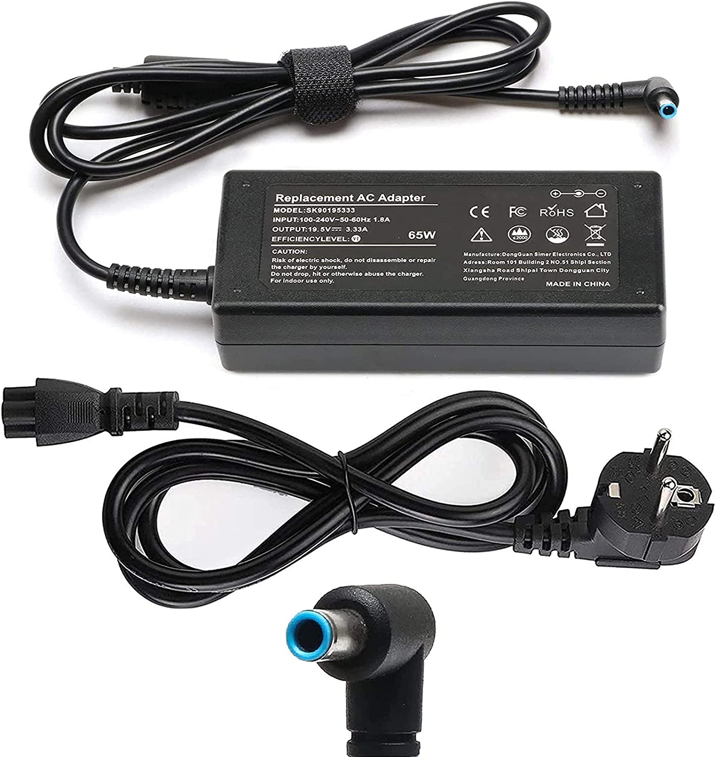 Chargeur Officiel HP – 65W 19.5v, 3.33A