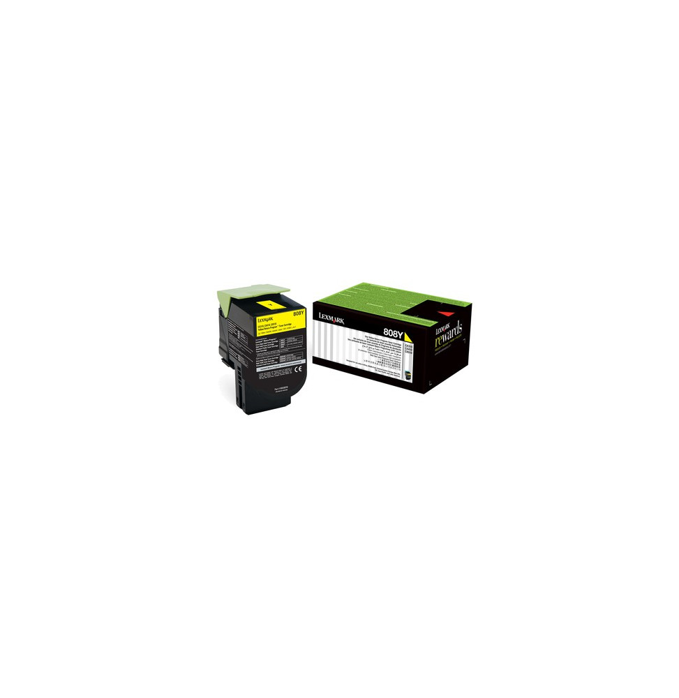 Lexmark 808Y Jaune - Toner Lexmark d'origine