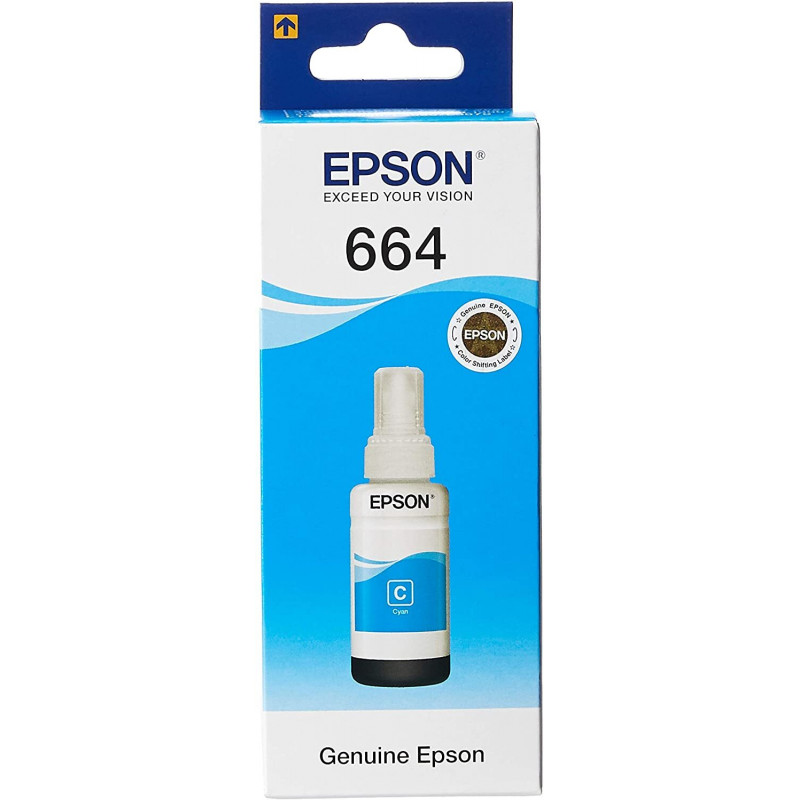 Epson 664 C (T6642) Cyan - Bouteille d'encre Epson d'origine
