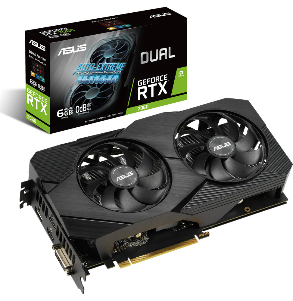 Carte graphique Asus Dual GeForce RTX™ 2060 EVO 6GB DUAL-RTX2060-6G-EVO