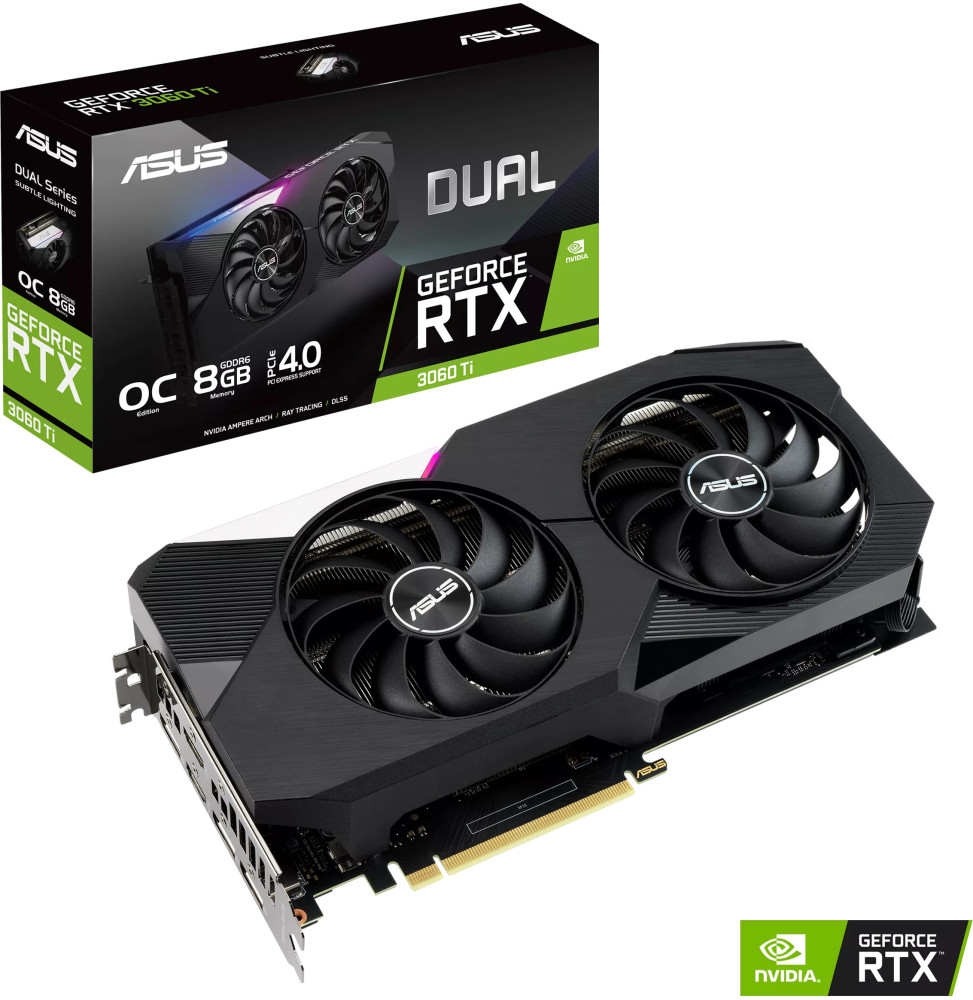 Carte graphique Asus Dual GeForce RTX™ 3060 Ti OC Edition DUAL-RTX3060TI-O8G-V2