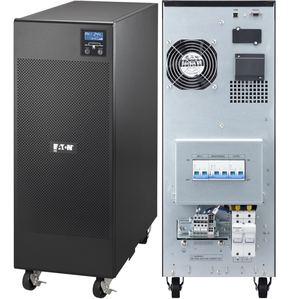 Onduleur On-line Eaton 9E 9E6Ki - 4800 W / 6 kVA - Bornier