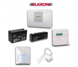 Elkron KIT Alarme MP500GSM (Central+ Clavier + 2 Détecteurs de mouvements + Contacteur + 2 Batteries)