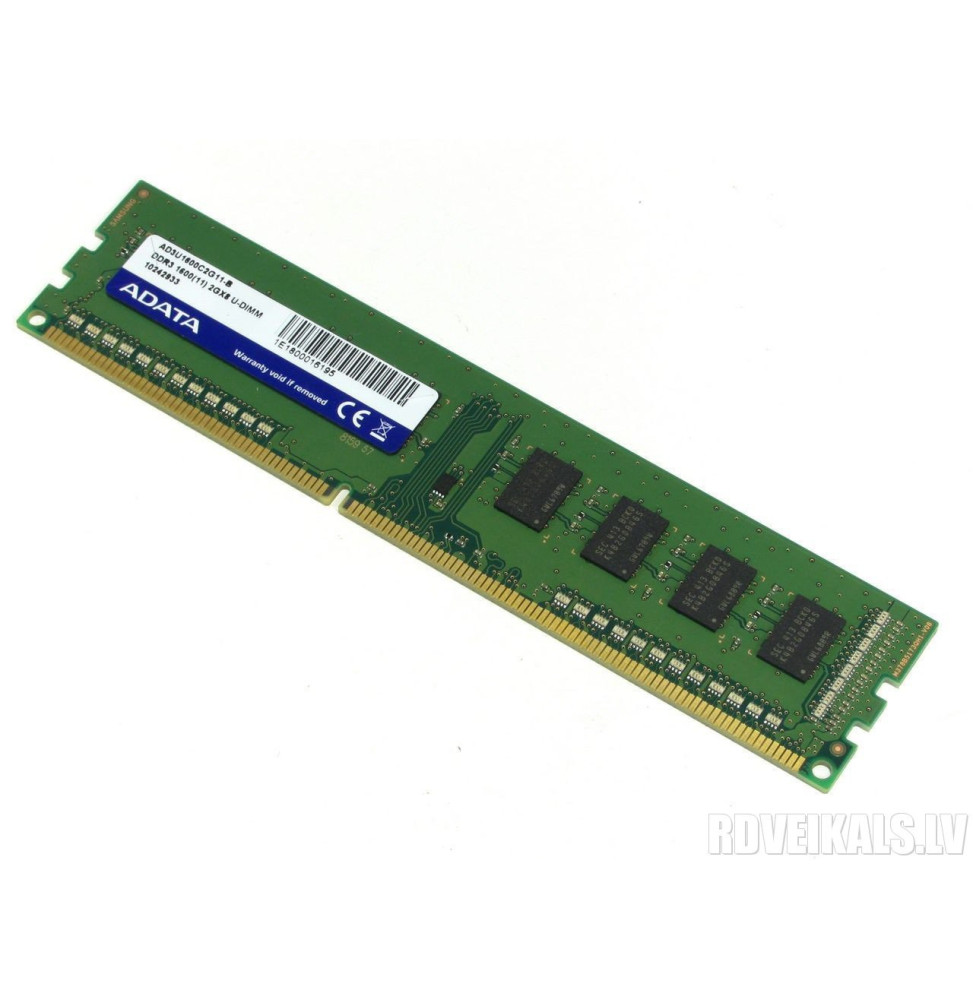 Barrete mémoire RAM ADATA DDR3 1600 240Pin Unbuffered DIMM pour Ordinateur de bureau