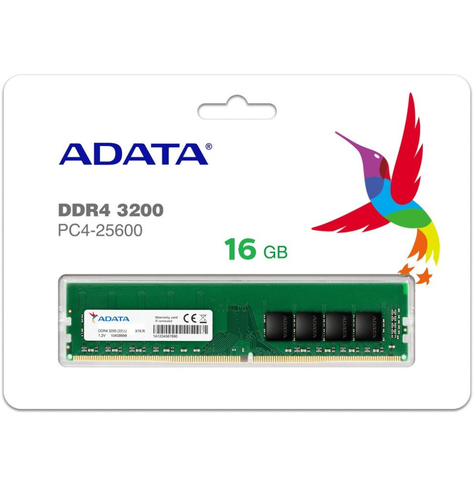 Barrette mémoire ADATA DDR4-3200 U-DIMM 16GB - PC bureau