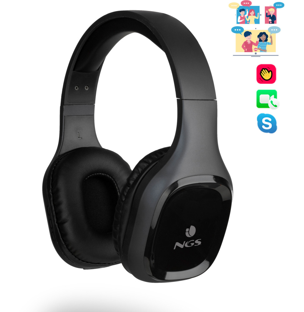 Casque sans fil NGS Artica Sloth Black