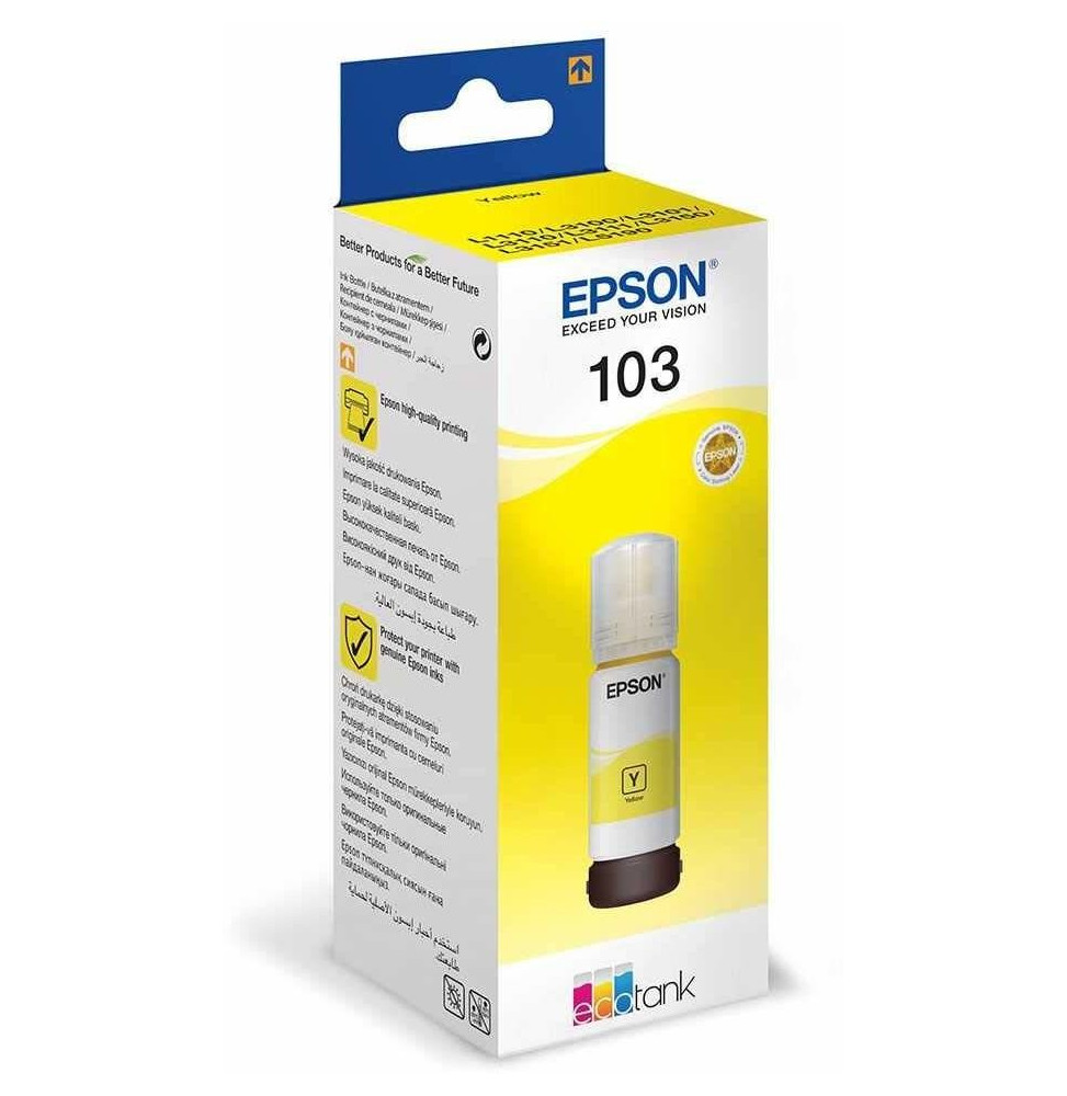 Epson 103 Jaune - Bouteille d'encre Epson EcoTank d'origine