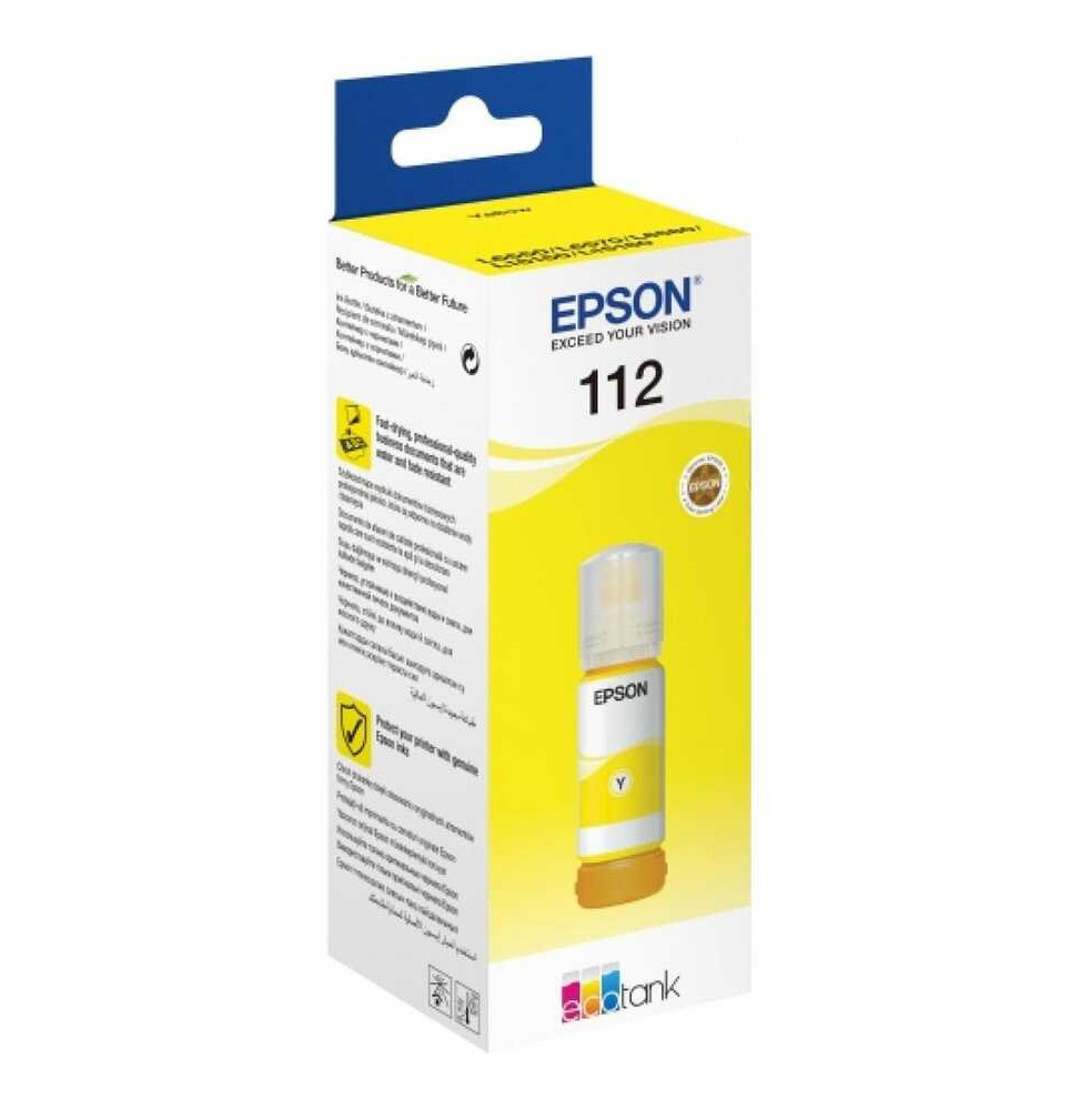 Epson 112 Jaune - Bouteille d'encre Epson EcoTank d'origine