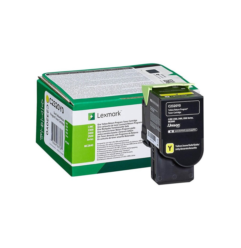 Lexmark Jaune - Toner Lexmark programme de retour - 1000