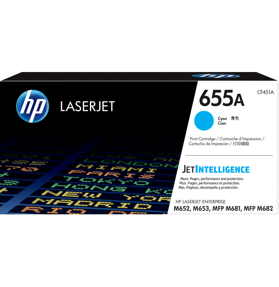HP 655A Cyan - Toner HP LaserJet d'origine