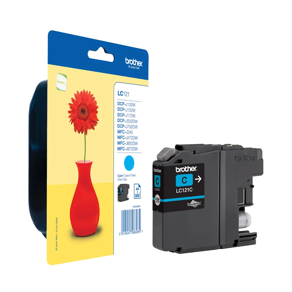 Cartouche d'encre LC121C Brother originale – Cyan