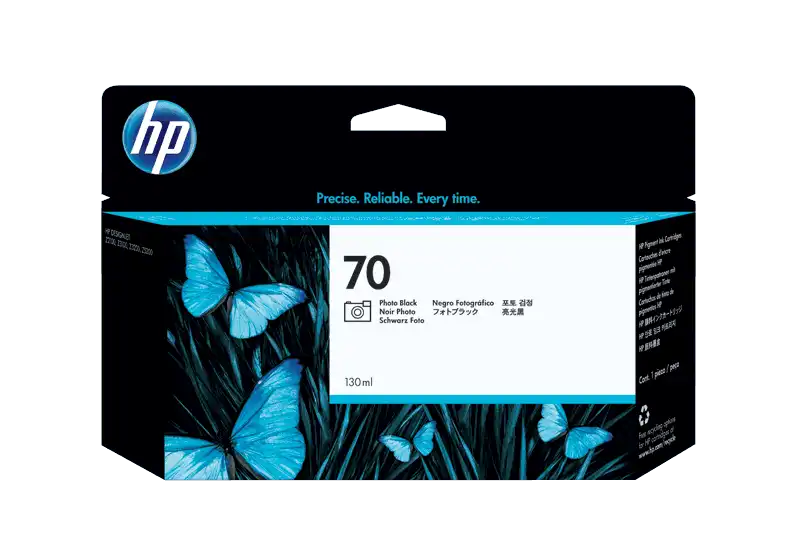 HP 70 Noir Photo - Cartouche d'encre HP d'origine