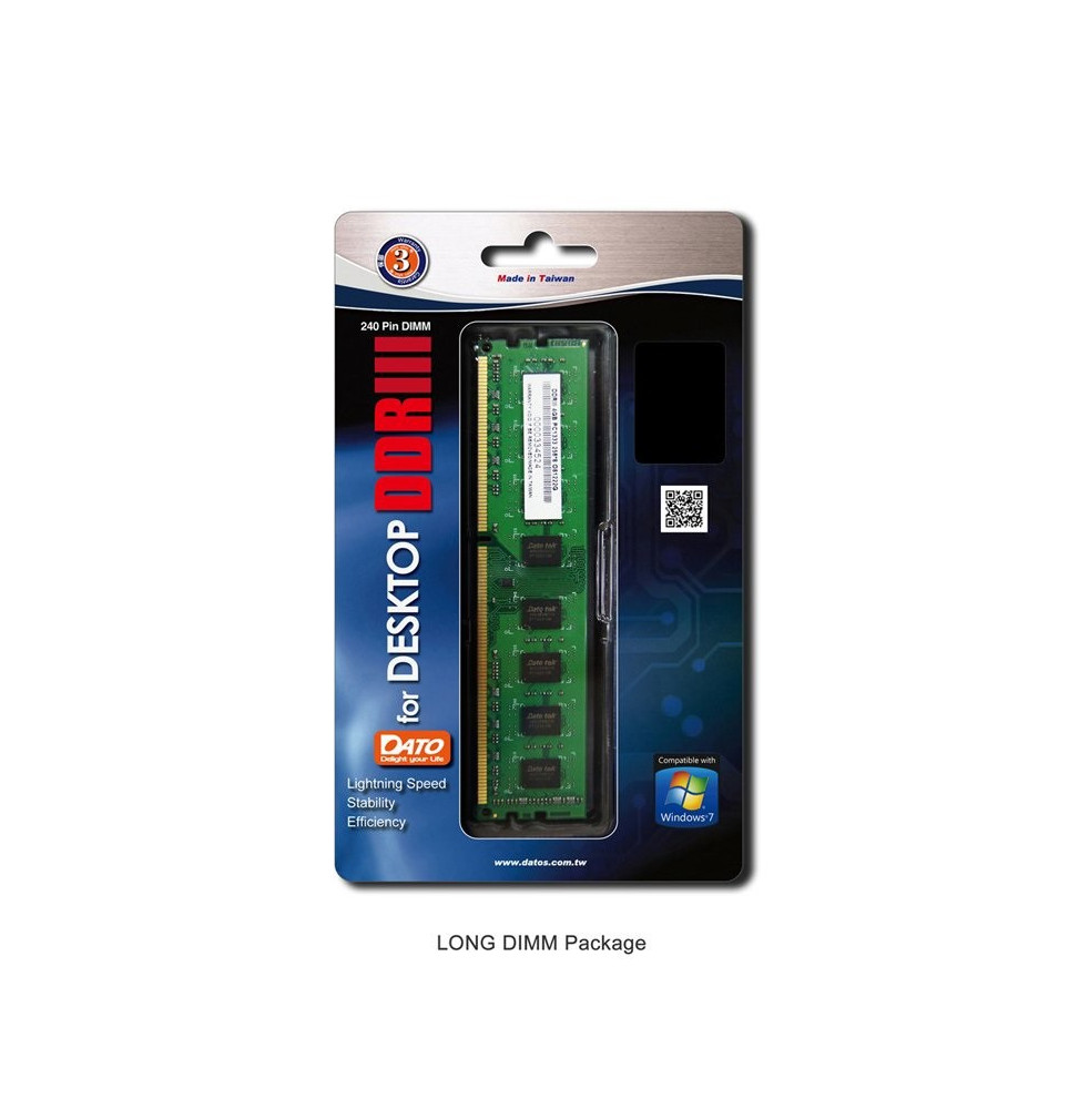 Mémoire RAM dimm DATO PC Bureau 8Go DDR3L 1333/1600MHz