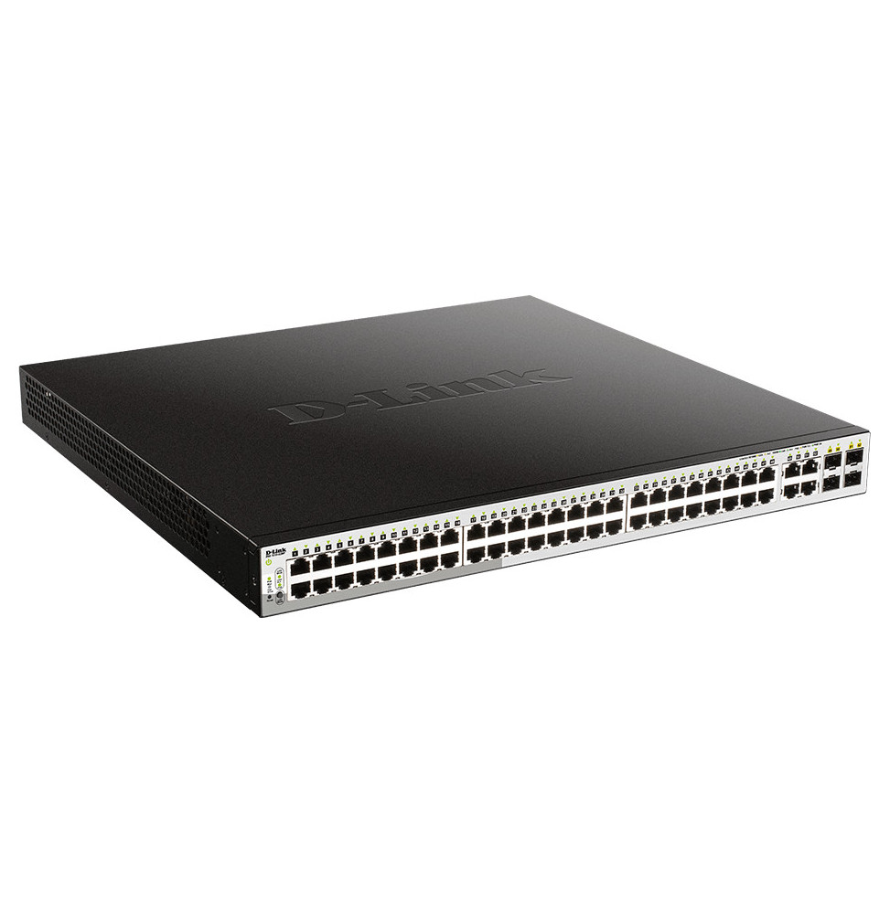 Switch Administrable D-Link 48 Ports Gigabit PoE/PoE+ + 4 Ports Combo 1000BaseT/SFP