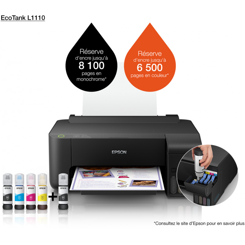 Epson EcoTank L1110 Imprimante à réservoirs rechargeables