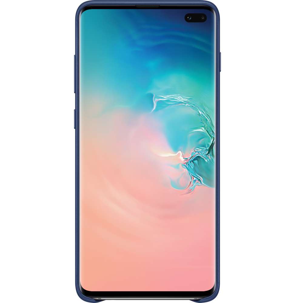 Samsung Cover Cuir pour S10+ bleu