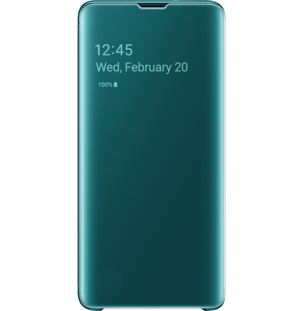 Samsung Galaxy S10 Clear View Cover Pakistan Green