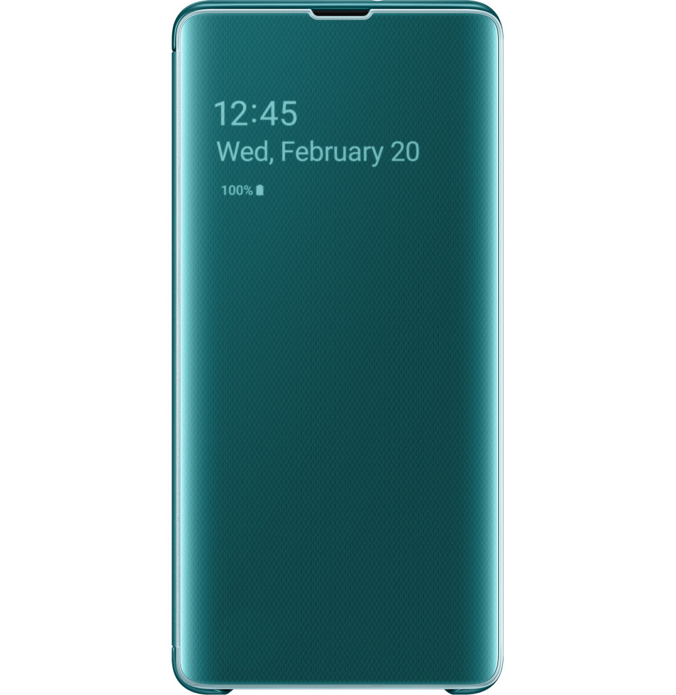 Samsung Galaxy S10+ Clear View Cover Pakistan Green