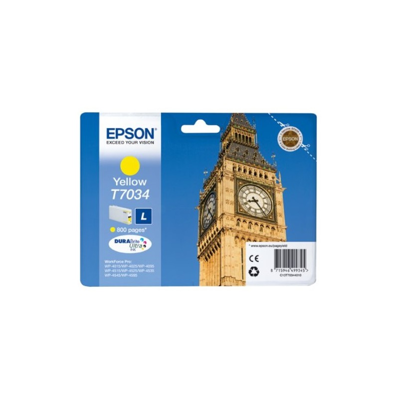 Epson T7034 Jaune - Cartouche d'encre Epson "BIG BEN" d'origine