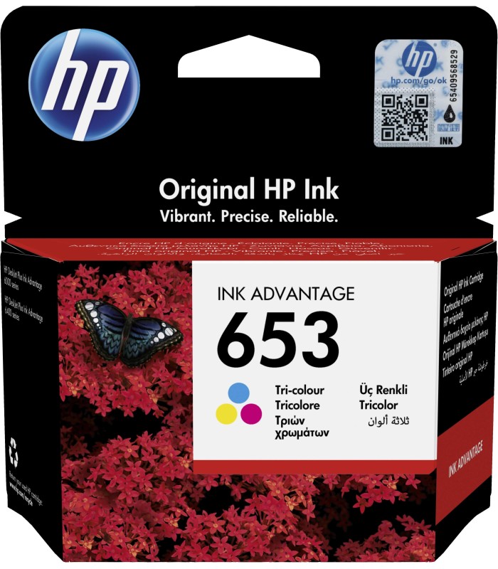 HP 653 Couleur - Cartouche d'encre HP d'origine Ink Advantage