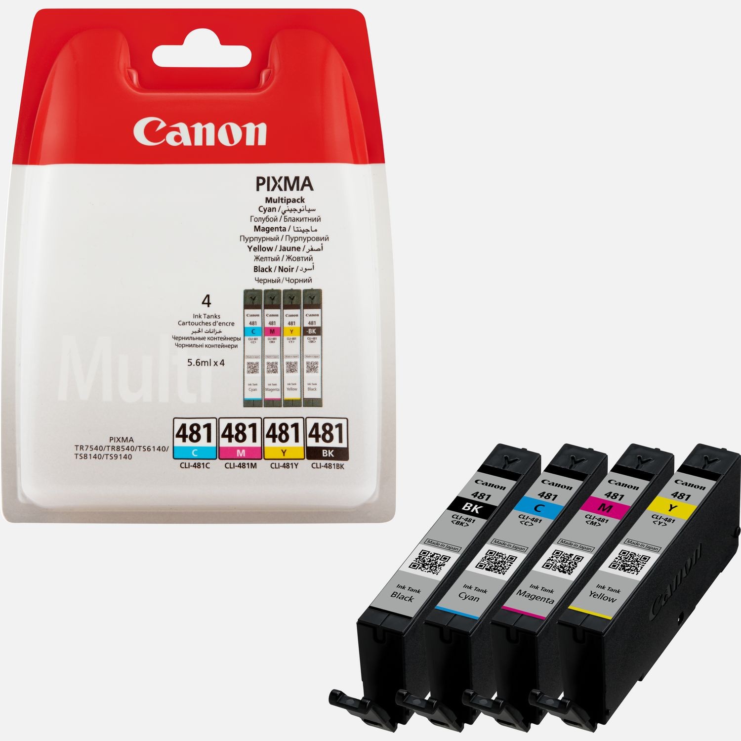 CANON CLI-481 BK/C/M/Y CARTOUCHE D'ENCRE ORIGINAL MULTI-PACK