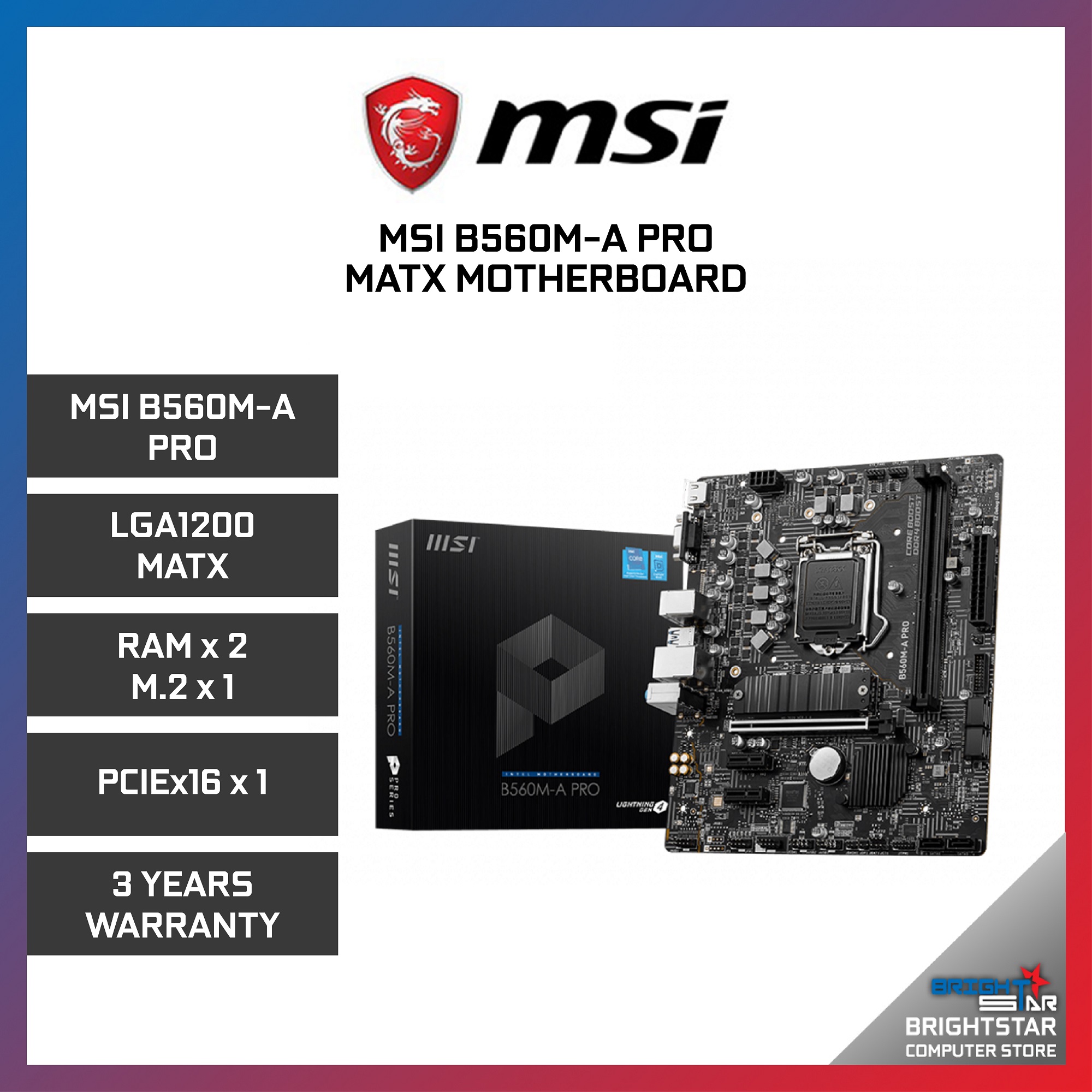 MSI B560M-A Pro : Une carte mère compacte pour des performances informatiques optimisées.