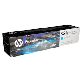 HP 981Y CARTOUCHE PAGEWIDE CYAN EXTRA GRANDE CAPACITÉ AUTHENTIQUE