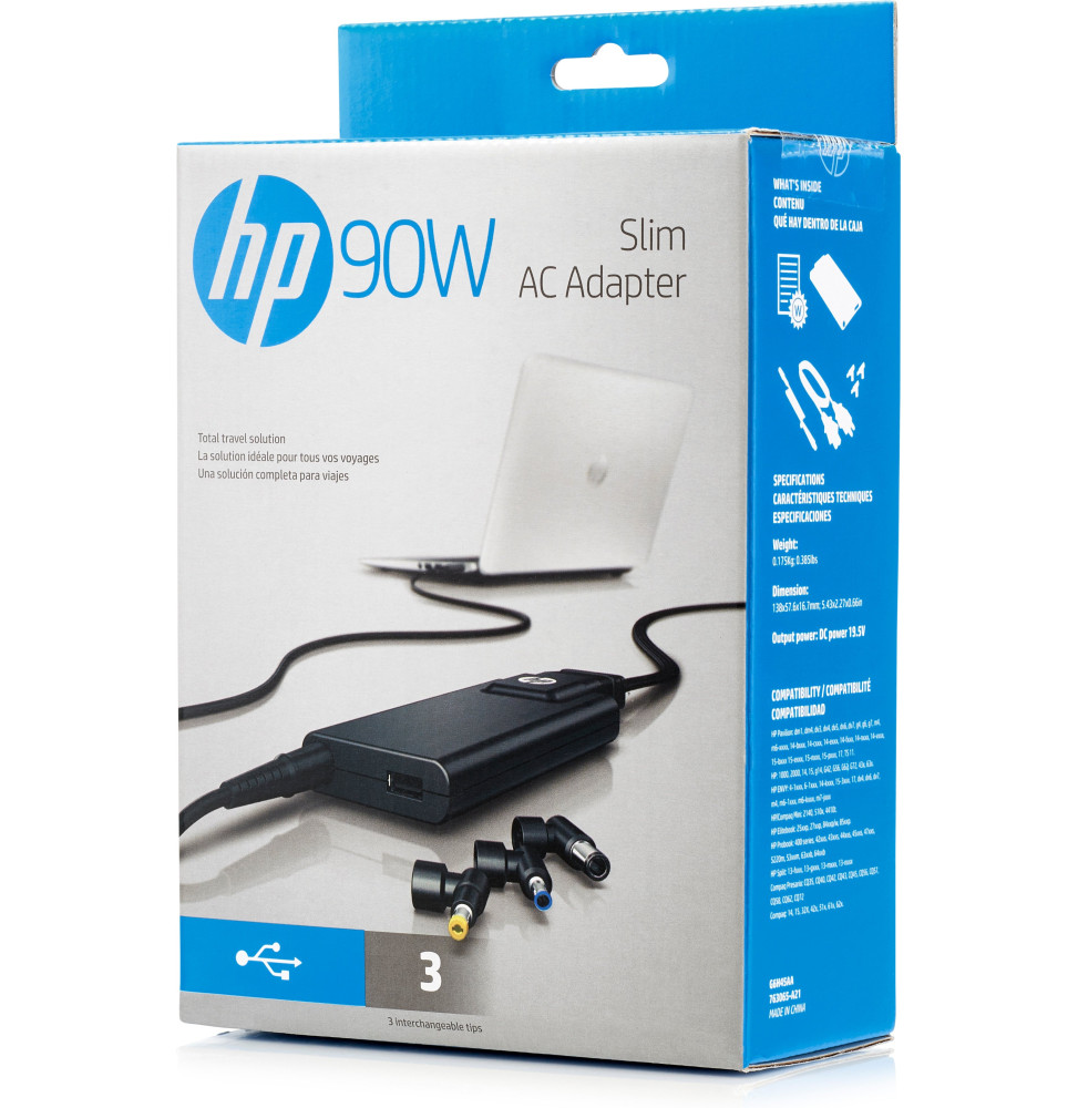 Adaptateur secteur plat 90W HP