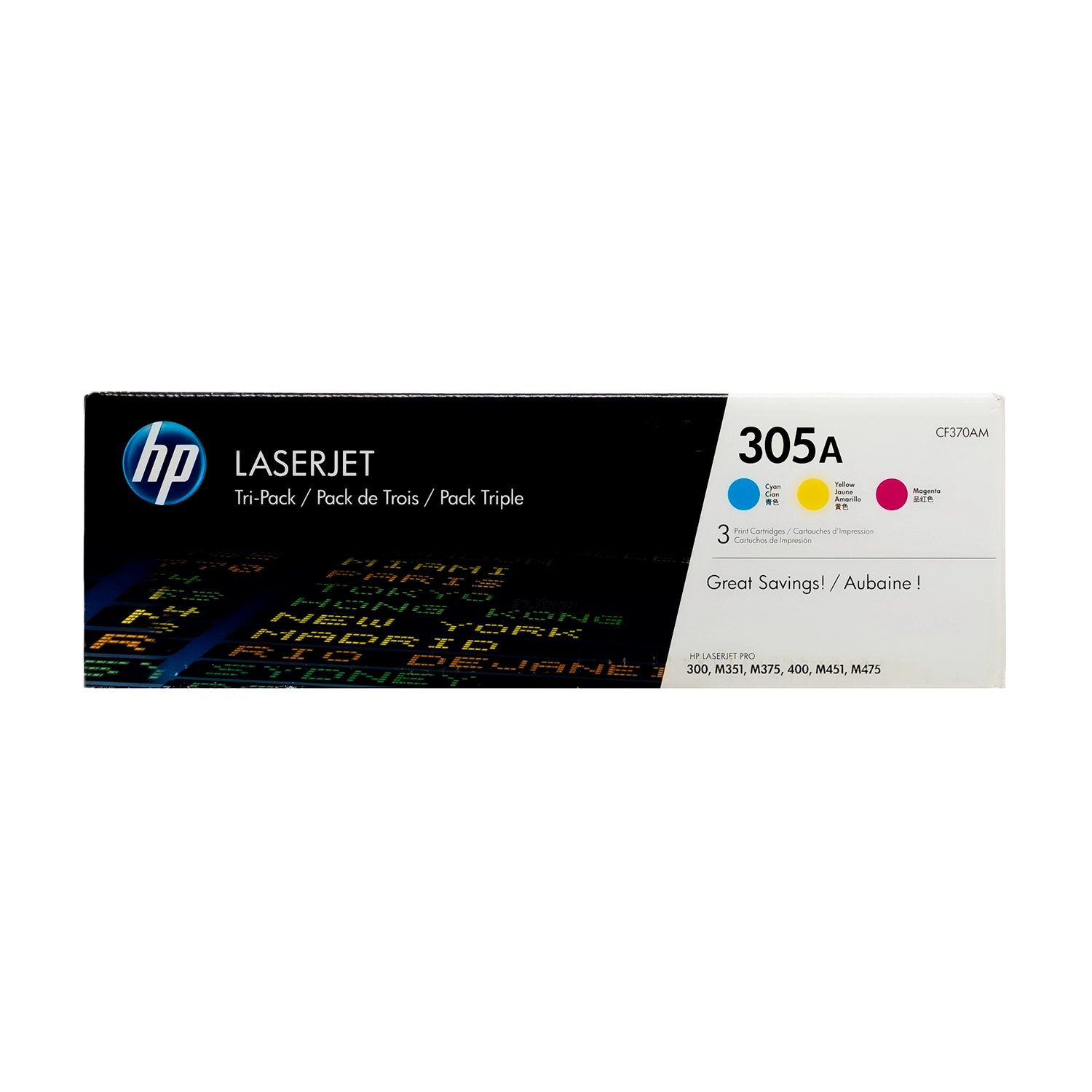 HP 305A Cyan/Magenta/Jaune  - Pack de 3 toners couleur HP LaserJet d'origine