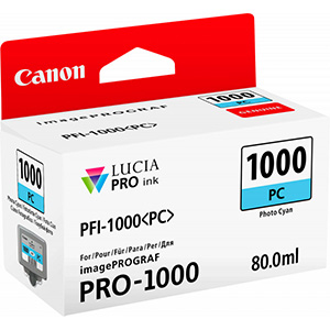 Canon PFI-1000PC Cyan photo - Cartouche d'encre Canon d'origine