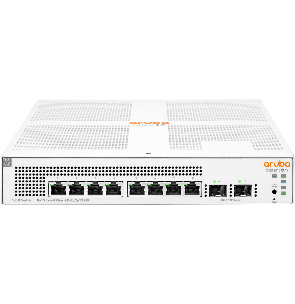 Switch Aruba Instant On 1930 8G Classe 4 PoE 2SFP 124 W