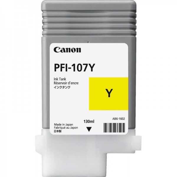Canon PFI-107Y Jaune 130 ml - Bouteille d'encre Canon d'origine