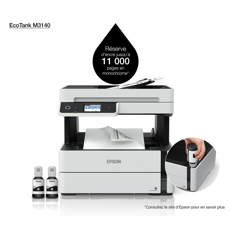 Epson EcoTank M3140 Imprimante multifonction monochrome à réservoirs rechargeables